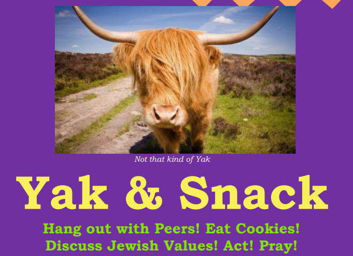 Yak & Snack (grades 9-12)