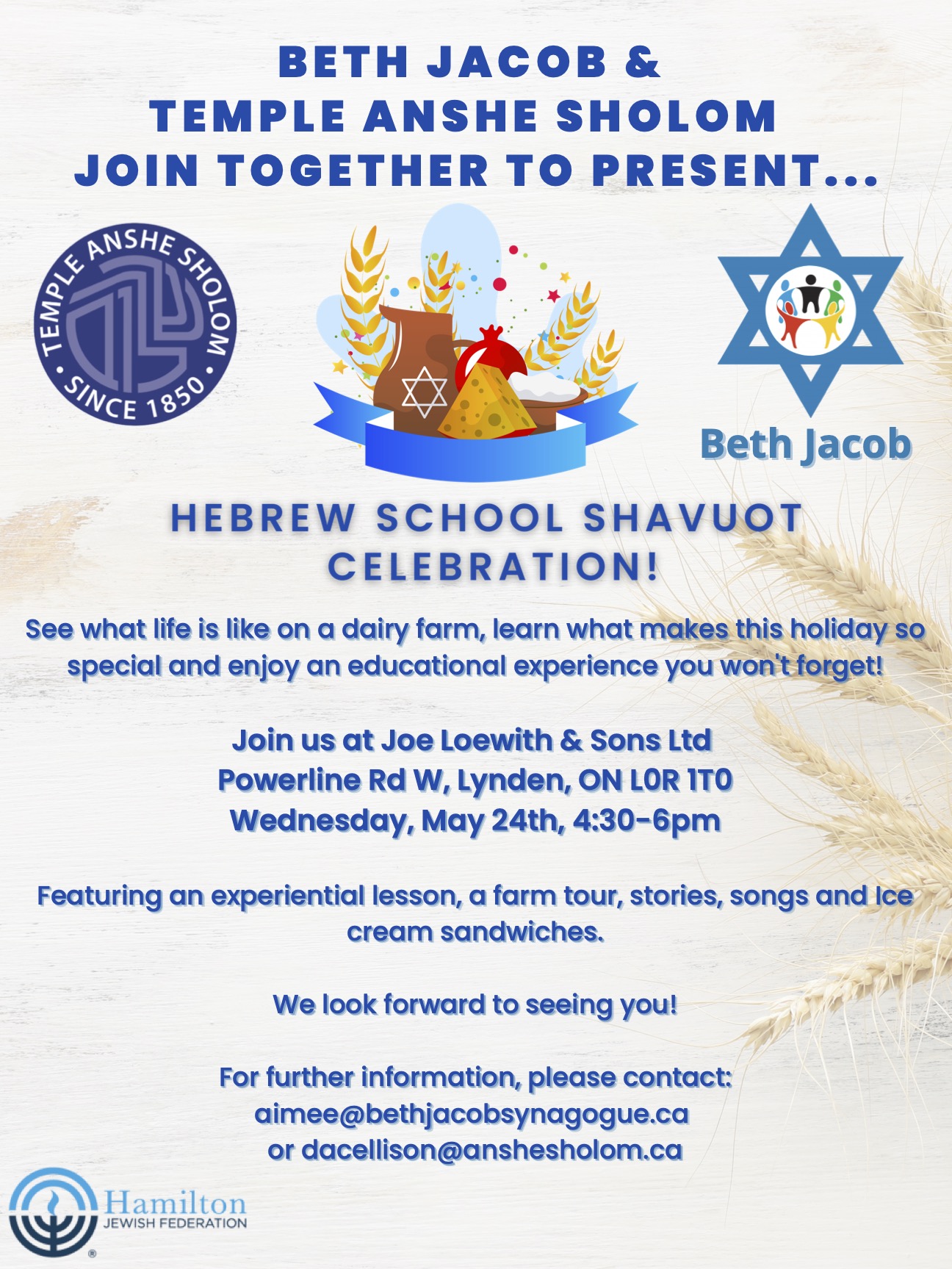 Hebrew School Shavout Celebration!